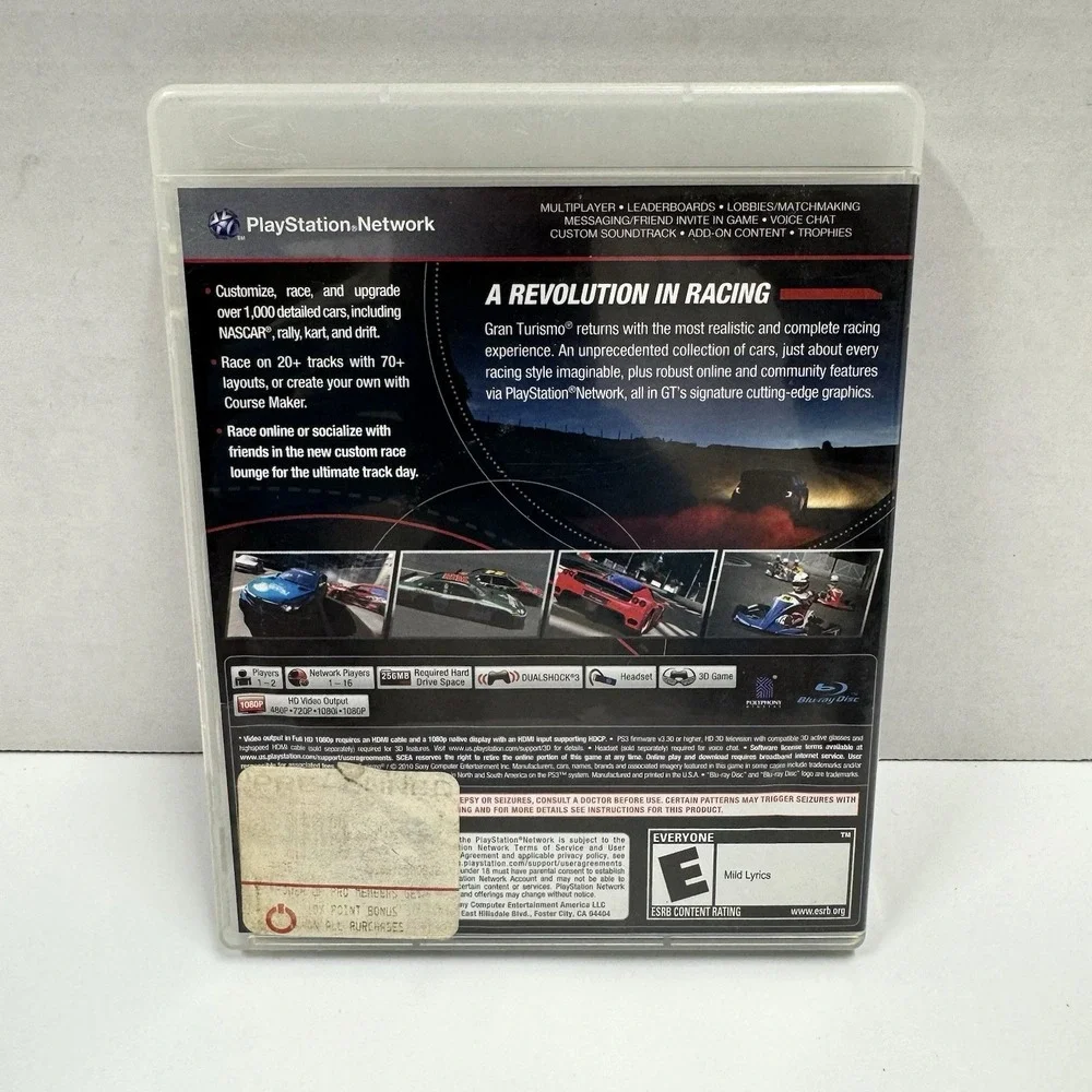 PS3 Gran Turismo 5 The Real Driving Simulator Playstation 3 2010 COMPLETE